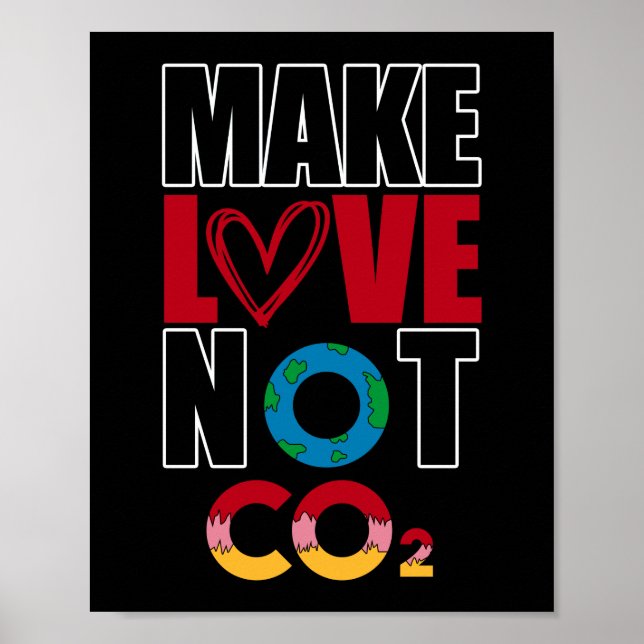 Liebe statt CO2-Klimaschutz Poster (Vorne)