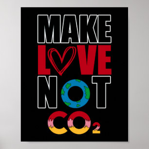 Liebe statt CO2-Klimaveränderung Poster
