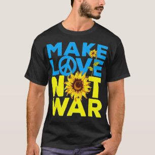 Liebe statt Frieden im 60er 70er  Ukraine unterstü T-Shirt