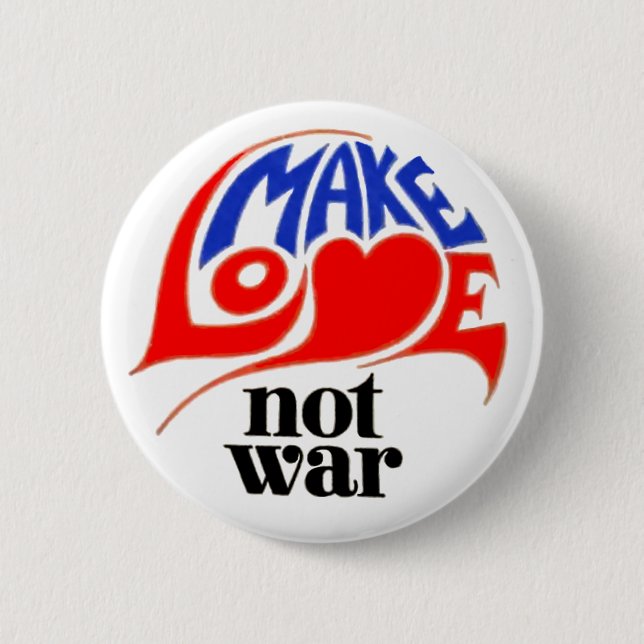 Liebe statt Krieg Button (Vorderseite)
