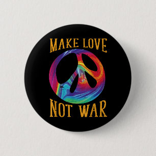 Liebe statt Krieg - Symbol des Friedens Button