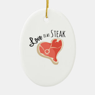 Liebe-Steak Keramikornament