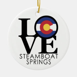 Liebe Steamboat Springs CO Keramik Ornament