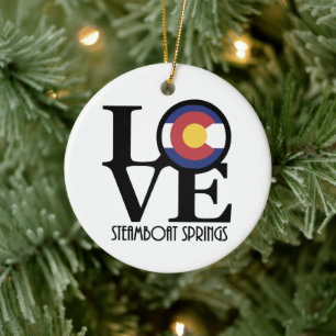 LIEBE Steamboat Springs Keramik Ornament