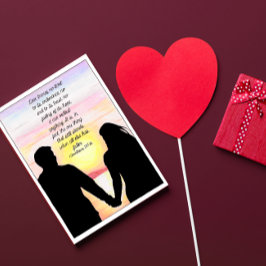 Liebe steht für Silhouette auf der Strandkarte Karte