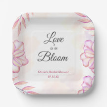 Liebe steht in Blüte Aquarell Floral Brautparty