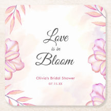Liebe steht in Blüte Aquarell Floral Brautparty