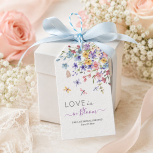 Liebe steht in Blüte Libellen Brautparty Geschenkanhänger