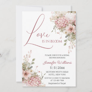 Liebe steht in voller Blüte Wasserfarbe Floral Bra Einladung