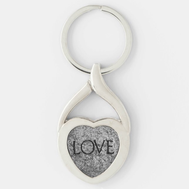 "Liebe" Stein Schlüsselanhänger (Vorderseite)