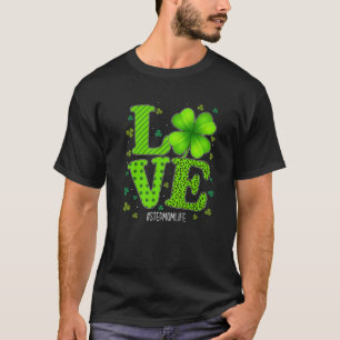 Liebe StepMom Green Kariert Leopard St Patrick's D T-Shirt
