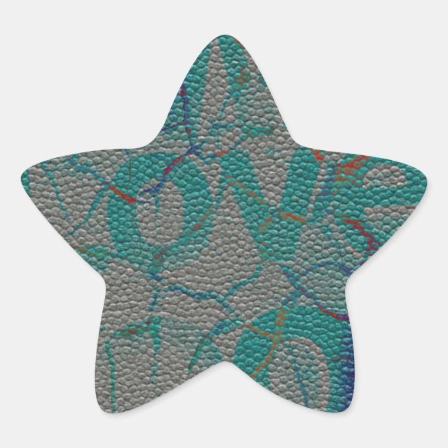 Liebe Stern-Aufkleber (Vorderseite)