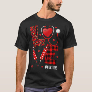 LIEBE Stethoscope Herzkrankheit Sonniger Valentins T-Shirt