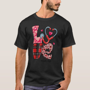 LIEBE Stethoscope Nurse Life Valentine Day 2022 T-Shirt