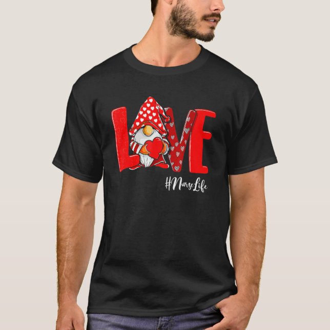 LIEBE Stethoscope Nurse Life Valentine Day 2023 Gn T-Shirt (Vorderseite)
