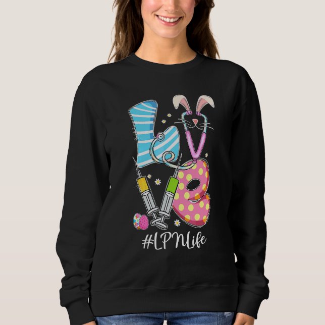 Liebe Stethoskop Lpn Sweatshirt (Vorderseite)
