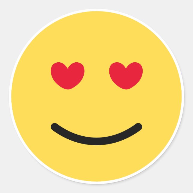 Liebe-Sticker für Herz Runder Aufkleber (Vorderseite)