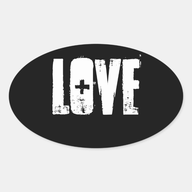 Liebe Sticker - Schwarz (Vorderseite)