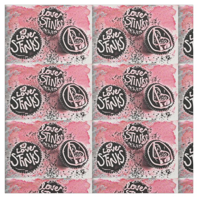 Liebe Stinks cupcakes Stoff (Muster)