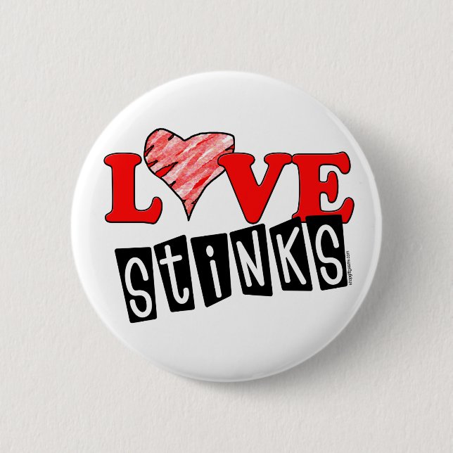 Liebe Stinks Geschenke Button (Vorderseite)