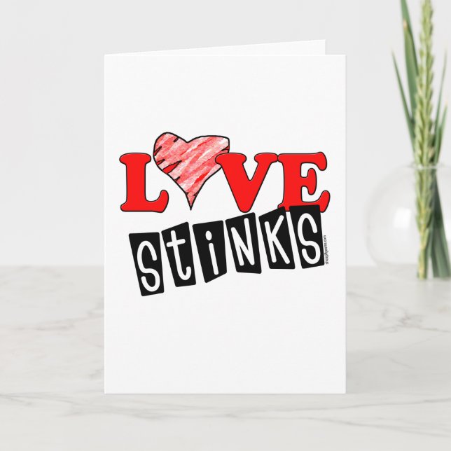 Liebe stinkt Grußkarten Feiertagskarte (Vorderseite)