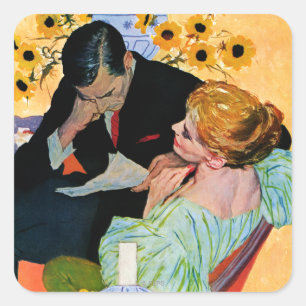 Liebe stirbt langsam quadratischer aufkleber