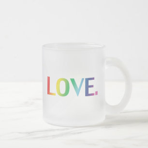 Liebe, Stolz lgbtq Gay quee Regenbogenfarben Mattglastasse