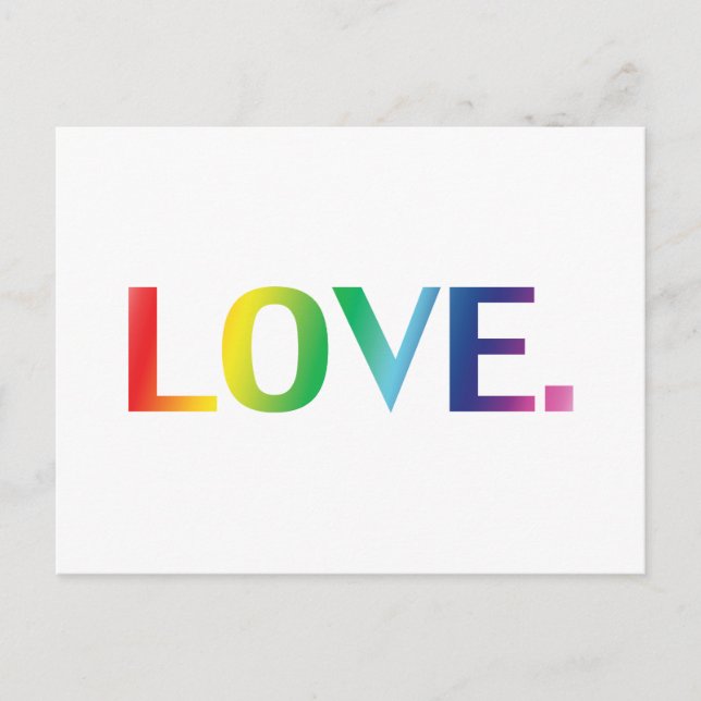 Liebe, Stolz lgbtq Gay quee Regenbogenfarben Postkarte (Vorderseite)