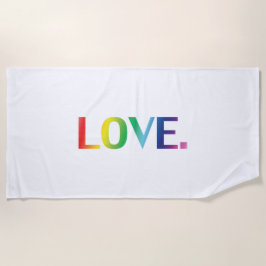 Liebe, Stolz lgbtq Gay quee Regenbogenfarben Strandtuch