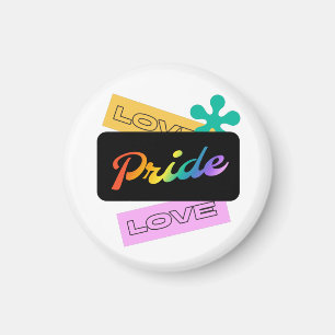 Liebe stolz Liebe. LGBT+Stolz. Rainbow Magnet
