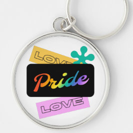 Liebe stolz Liebe. LGBT+Stolz. Rainbow Schlüsselan Schlüsselanhänger