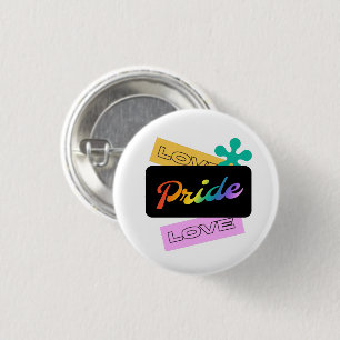 Liebe stolz Liebe. LGBT+Stolz. Regenbogenknopf Button