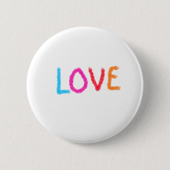 Liebe stolz Regenbogenfarbe LGBTQ Juni modern Button (Vorderseite)
