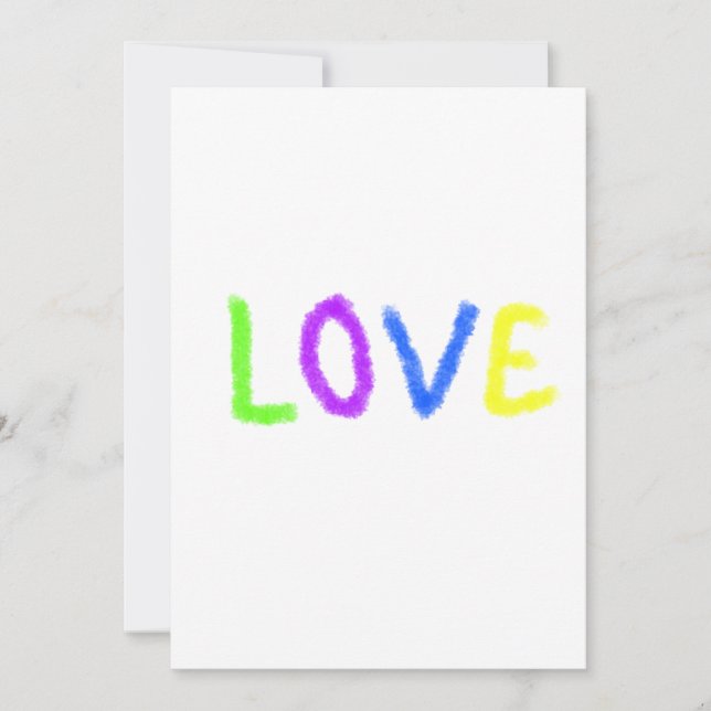 Liebe stolz Regenbogenfarbe LGBTQ Juni modern Einladung (Vorderseite)