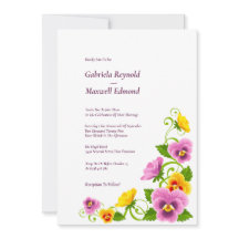 Liebe Story Celebration Wasserfarbe Pansy Hochzeit