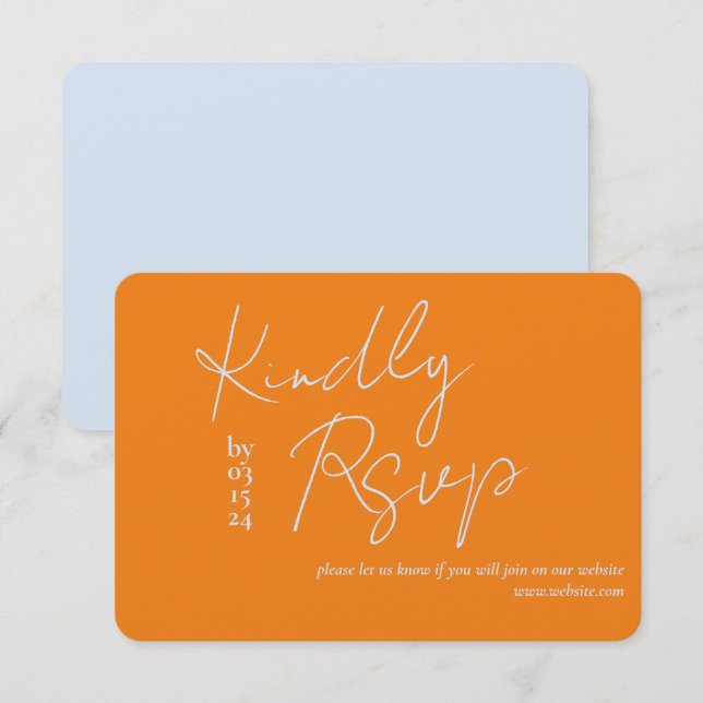 Liebe Story Hochzeit RSVP (Vorne/Hinten)
