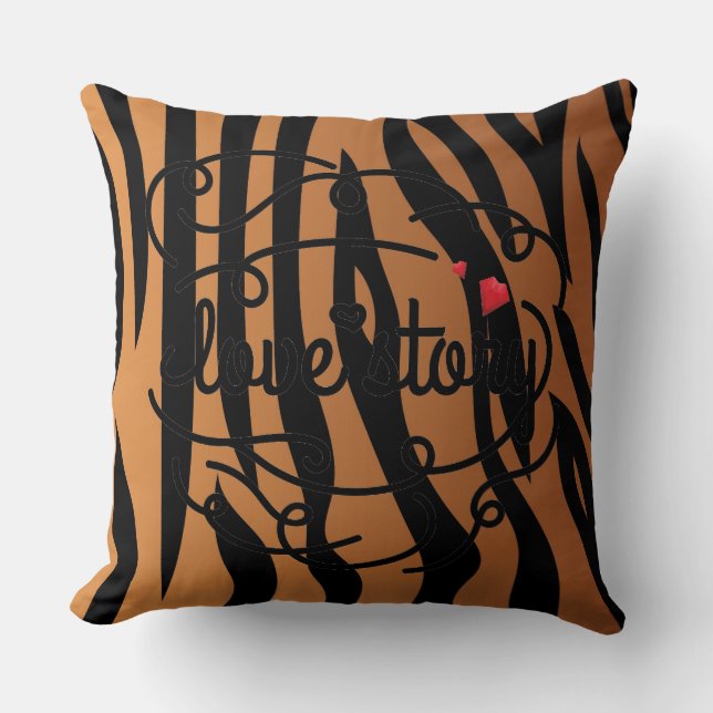 Liebe Story Leopard Print Decorative Kissen (Vorderseite)