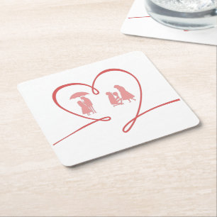 Liebe Story Paper Untersetzer