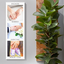 Liebe Story Verlobt Verheiratet erwartet Paar Foto Leinwanddruck