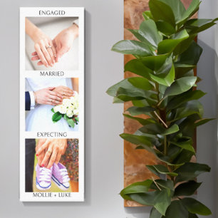 Liebe Story Verlobt Verheiratet erwartet Paar Foto Leinwanddruck