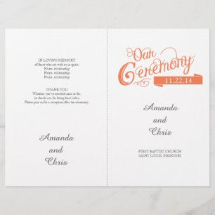 Liebe Story Wedding Program Flyer