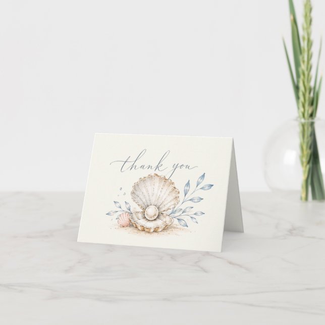 Liebe & Strandhochzeit - Save the Date Dankeskarte (Vorderseite)