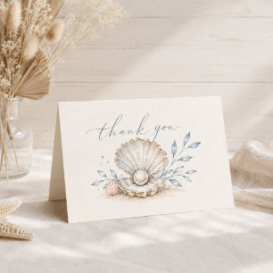 Liebe & Strandhochzeit - Save the Date Dankeskarte