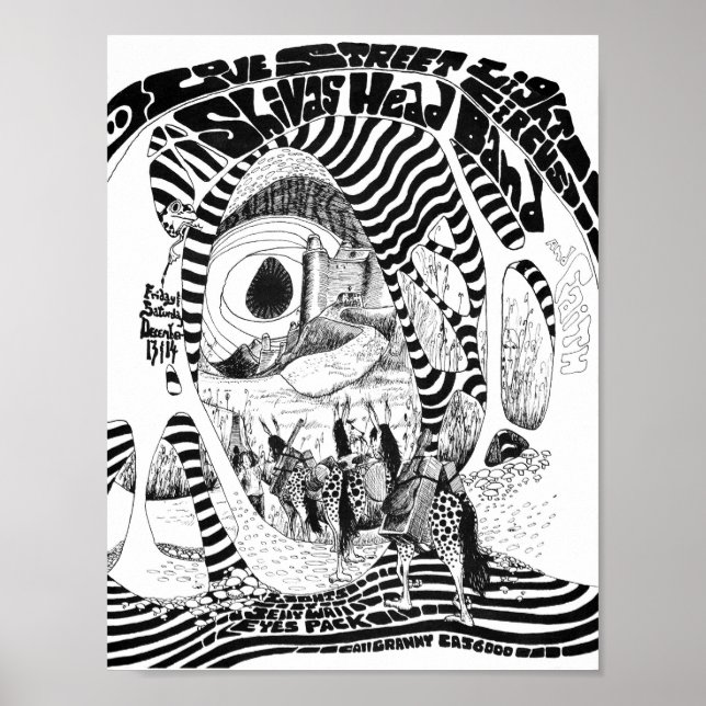 Liebe Street Light Circus Flyer Dec13&14'68 Poster (Vorne)