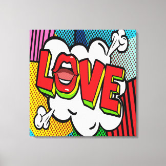 LIEBE Stretched Canvas Print Leinwanddruck