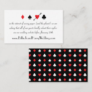 Liebe Struck Casino Wedding Online RSVP Card Begleitkarte