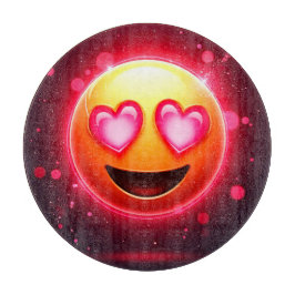 Liebe Struck Emoji Hearts Glow Schneidebrett