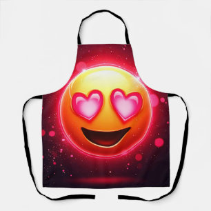 Liebe Struck Emoji Hearts Glow Schürze