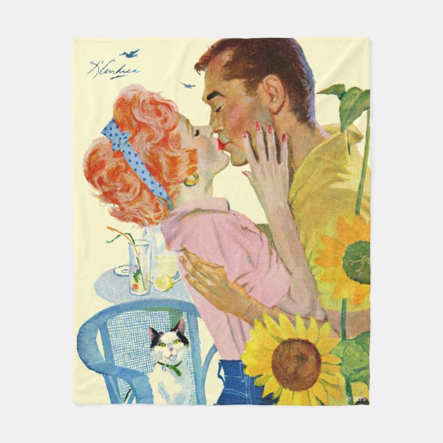 Liebe-Struck Fleecedecke (Vorderseite)