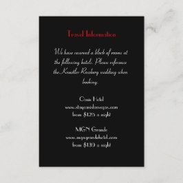 Liebe Struck Las Vegas Wedding Extra Info Card Begleitkarte